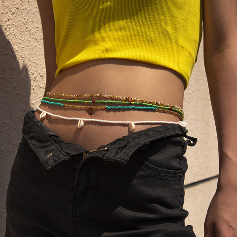 Boho Multi-Layer Colorful Beaded Waist Chain